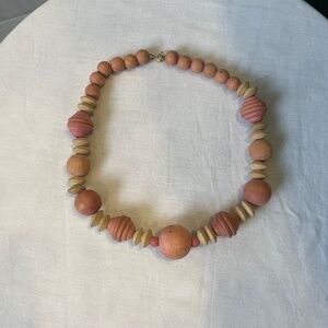 Vintage Wooden Choker Necklace